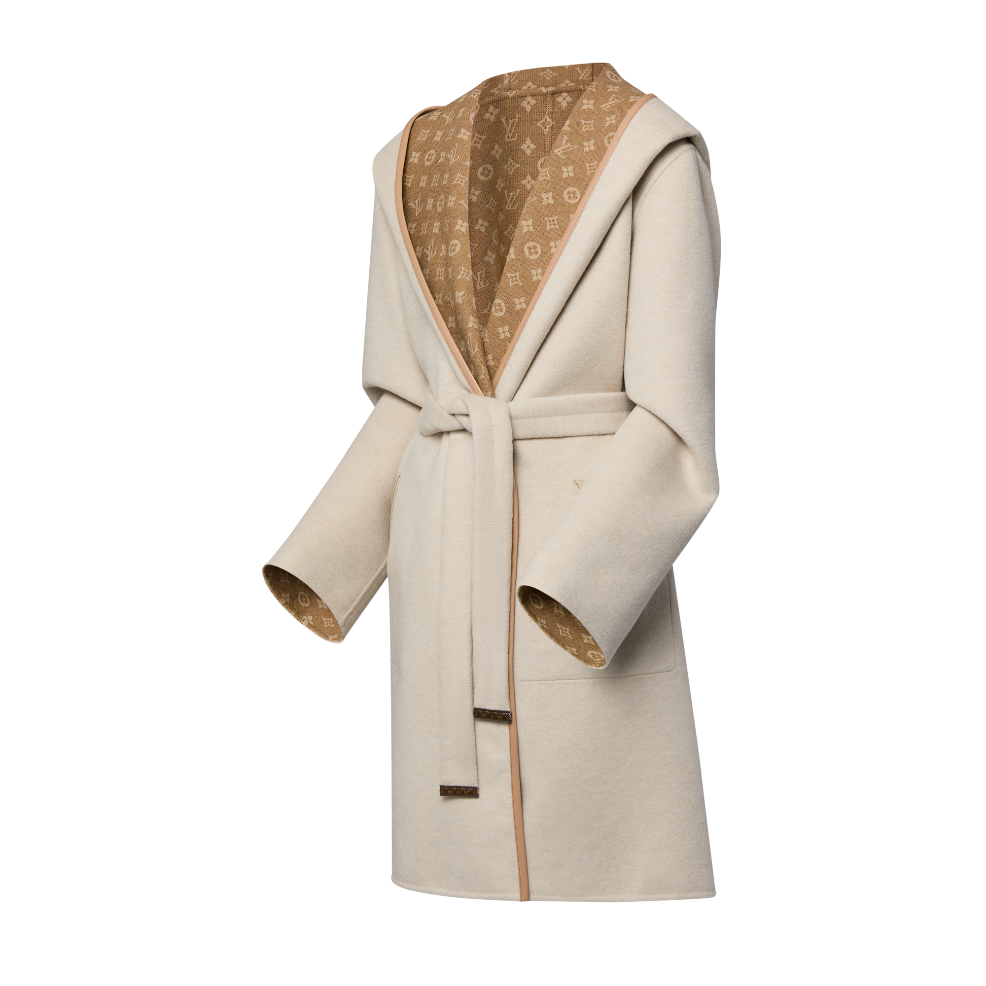 Reversible Signature Hooded Wrap Coat  in Women's Ready-to-Wear Coats and Jackets  collections by Louis Vuitton (Product zoom)
